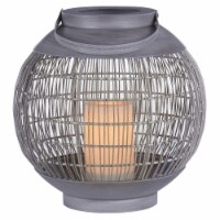 Sterno Home 102399 11.5 x 11.5 x 11.7 in. LED Basket Lantern, Grey