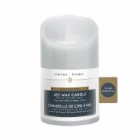 Sterno Home Expressions Flameless Wax Rustic Pillar Candle - Grey Perspective: Main