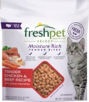Freshpet® Moisture Rich Chicken & Beef Recipe Tender Bites Wet Cat Food Perspective: Main