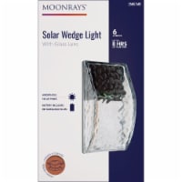 Moonrays 6.69 In. H. Clear SMD LED Solar Seeded Glass Wedge Light 25657