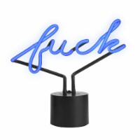 Amped  Co®  F*ck  Neon Desk Light, 9 x11.5  - Light Up Sign, Blue Neon Sign