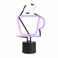 Amped  Co Coffee Cup Neon Table Light, 14 x8  - Bar Accessories, Signs Decor