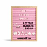 Amped  Co Portrait Premium Felt Letter Board, 460 Letters & Emojis