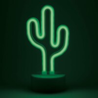 Amped  Co Cactus Led Light: 7  Mini Neon Collection, Desk Lamp & Decoration