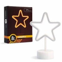 Amped  Co Star LED Light - 7 x5  Neon Desk Sign, Battery Operated Christmas Mini Sign