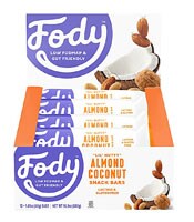 Fody Foods  Food Bars Low Fodmap   Almond Coconut