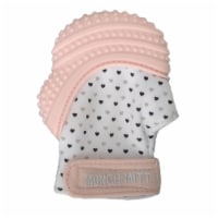 Malarkey Kids Munch Mitt Teether - Pink Hearts Perspective: Main