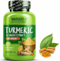 NATURELO Turmeric & Ginger Extract with Bioperine Dietary Supplement Capsules