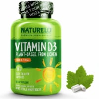 NATURELO Vitamin D3 from Wild-Harvested Lichen Capsules 5000IU