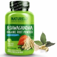 NATURELO Organic Ashwagandha with Black Pepper Extract Capsules