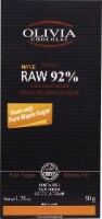 Olivia Chocolat Artisan Raw 92% Cocoa Organic Maple Chocolate Bar Perspective: Main