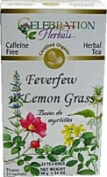 Celebration Herbals  Organic Feverfew Lemongrass Tea Caffeine Free
