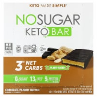 No Sugar Keto Bar - Bar Keto Chocolate Peanut Butter - Case of 12-1.41 OZ