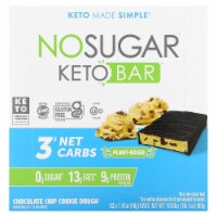 No Sugar Keto Bar - Bar Keto Cchip Cookie Dough - Case of 12-1.41 OZ