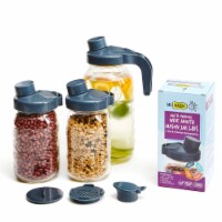 Nourished Essentials 3 Lids, 4 Caps, 2 Filters, 1 Handle Mason Jar Drinking Set