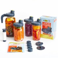 Nourished Essentials Fermentation Kit - 4 Lids, 8 Caps, 2 Filters, 1 Handle, 1 Pump