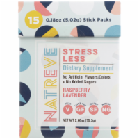 Natreve Raspberry Lavender Stress Less Dietary Supplement Stick Packs