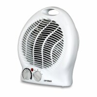 Optimus Portable Indoor 2 Speed Fan Personal Space Heater w/ Temperature Control