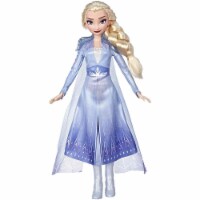 Disney Frozen 2 Elsa Fashion Doll Blonde Braid Ice Princess Blue Dress Hasbro Perspective: Main