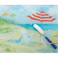 LS Arts PB-004 Cheese Board - Perfect Beach with Spreader , 10 x 8 in.
