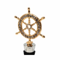 LS Arts BS-530 Ships Wheel Bling Bottle Stopper