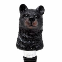 LS Arts BS-540 Black Bear Bottle Stopper - Resin