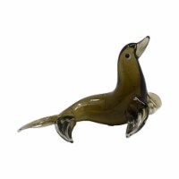 LS Arts MA-117 Milano Art Glass Animals Figurine With Silver Seals