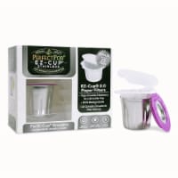 EZ-Cup Stainless Steel Reusable K Cup Coffee Pod + Bonus 25 Disposable Paper Filters
