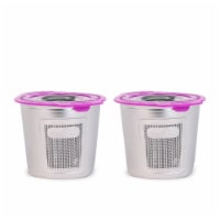 2-Pack Cafe Fill Stainless Steel By Perfect Pod | Reusable K Cup Coffee Pod Metal Filter, Com