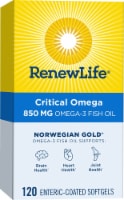 Renew Life Norwegian Gold Critical Omega 850 Mg Softgels Omega-3 Fish Oil Supplement Perspective: Main