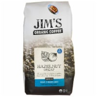 Jim's Organic Coffee Ground Coffee - Hazelnut Decaf 12 oz Pkg