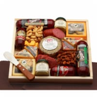 Deluxe Meat & Cheese Lovers Sampler Tray - meat and cheese gift baskets