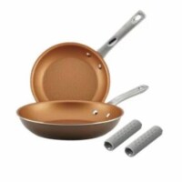Ayesha Curry 09059 Home Collection Porcelain Enamel Nonstick Skillet Twin Pack with Silicone