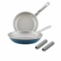 Ayesha Curry 09063 Home Collection Porcelain Enamel Nonstick Skillet Twin Pack with Silicone