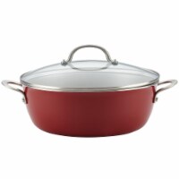 Ayesha Curry Porcelain Enamel Nonstick One Pot Meal Stockpot, 7.5 qt. - Sienna Red