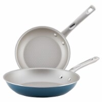 Ayesha Curry 10755 Porcelain Enamel Nonstick Skillet - Pack of 2, Twilight Teal