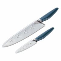 Ayesha Curry 47056 Japanese Steel Cooking Knife Set, Twilight Teal, 2 Piece