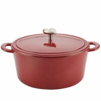 Ayesha Curry Cast Iron Enamel Covered Dutch Oven, 6 qt. - Sienna Red