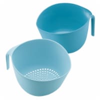 Ayesha Curry Pantryware Mix & Strain Mixing Bowl Set - Twilight Teal, 2 Piece
