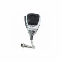 Astatic CB Mic with SS Cord,Chrome,4 Pin 302-10187