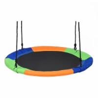 Slickblue 40" Multi-Color Flying Saucer Tree Swing Outdoor Play Set for Kids Perspective: Main