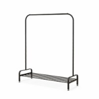 Slickblue Heavy Duty Clothes Stand Rack with Top Rod and Lower Storage Shelf Perspective: Main