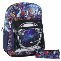 Cudlie Big Face Space Doodles & Astronaut Backpack with Pencil Case Perspective: Main
