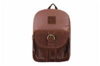Cudlie Fringe Fashion Backpack - Brown Suede