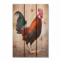 Day Dream CRO1624 16 x 24 in. Colorful Rooster Inside & Outside wood Wall Art