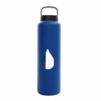 Bluewave Lifestyle Reusable Glass Water Bottle with Loop Cap & Sleeve, Sky Blue