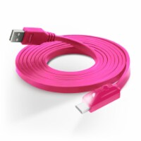 Naztech LED USB-A to USB-C 2.0 Charge/Sync Cable 6ft Pink