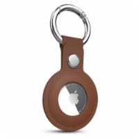 Hypergear AirCover Vegan Leather Keyring for AirTag Brown