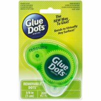 Glue Dots .375  Removable Dot Disposable Dispenser-200 Clear Dots
