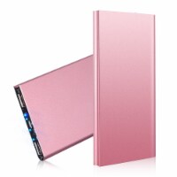 20000mAh Power Bank Ultra Thin External Battery Pack Phone Charger Dual USB Ports RoseGold